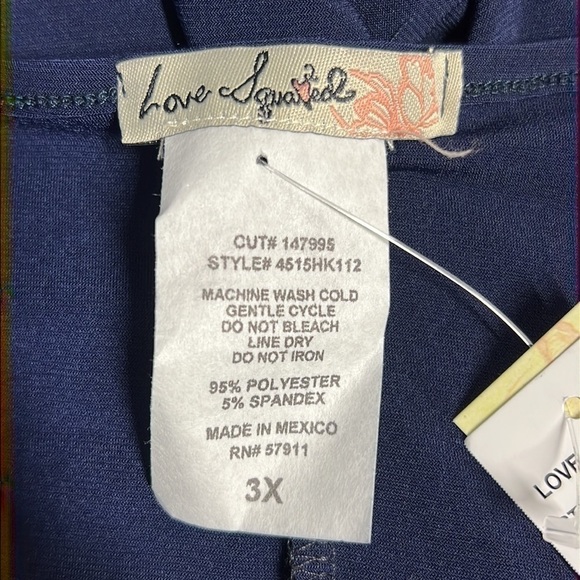 LOVE SQUARED NAVY BLUE SLEEVELESS WRAP DRESS SIZE 2X New - Picture 7 of 9